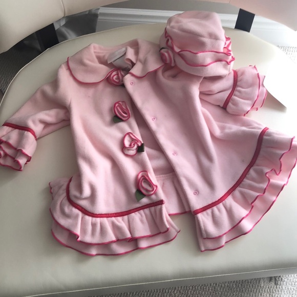 Baby coat in pink and ruffles - Picture 6 of 8